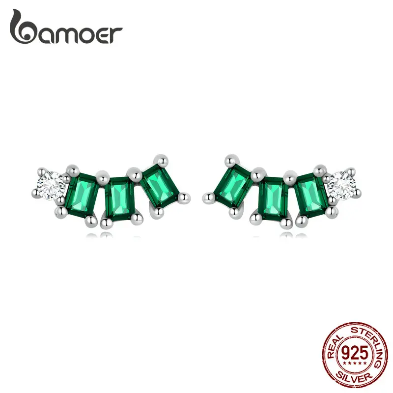 Женские серьги-гвоздики Bamoer, 925 пробы, серебристые, зеленые, циркониевые Серьги с драгоценными камнями, подарок на день рождения, BSE704
Женские серьги-гвоздики Bamoer, 925 пробы, серебристые, зеленые, циркониевые Серьги с драгоценными камнями, подарок на день рождения, BSE704
