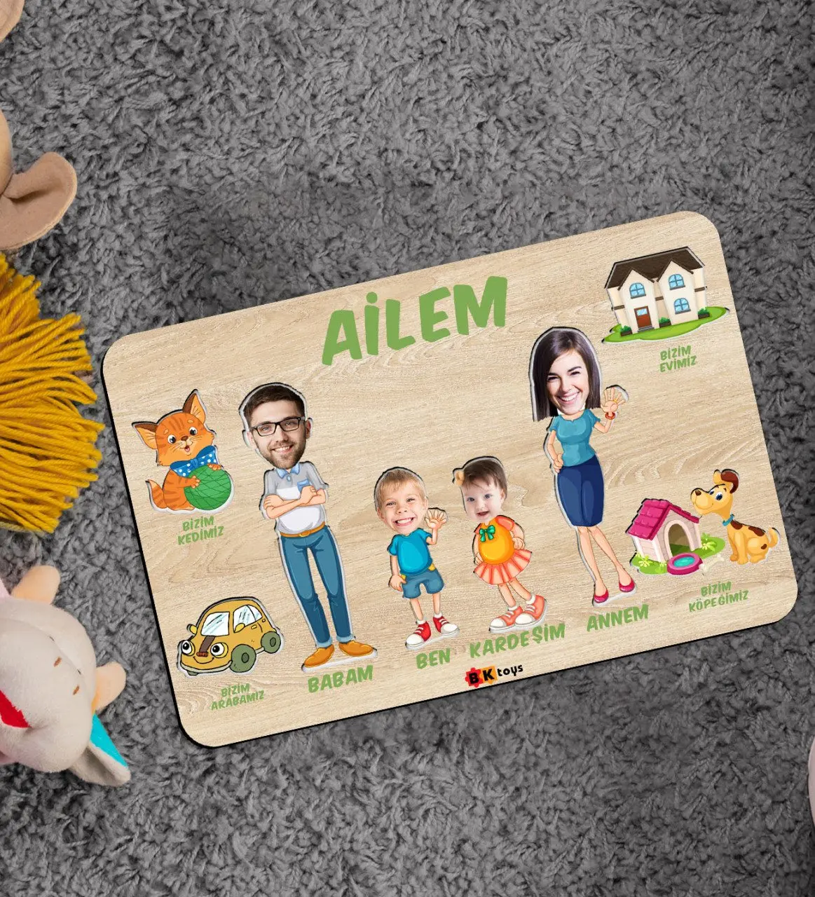 BK Toys for children with family concept (4 people) wooden educational jigsaw Puzzle-Model 5
BK Toys for children with family concept (4 people) wooden educational jigsaw Puzzle-Model 5