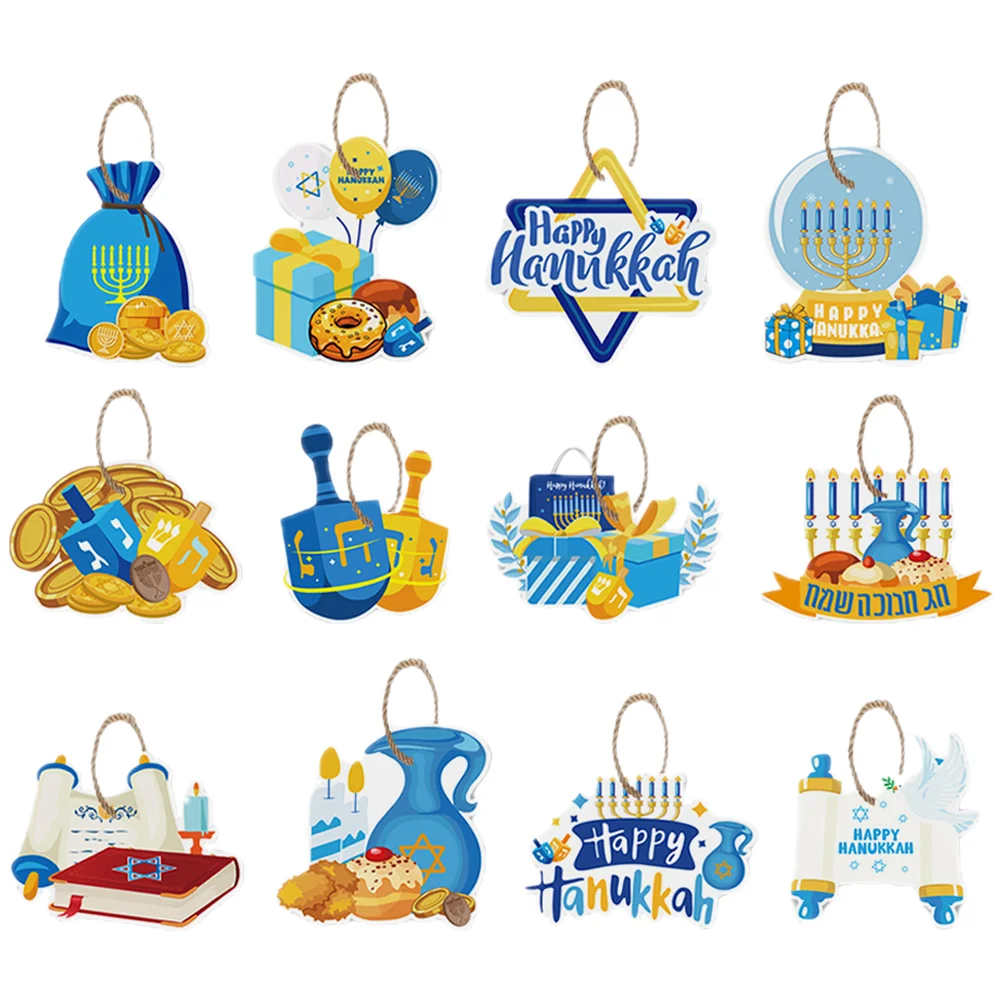 12 Pcs Sign Hanukkah Hanging Holiday Decor Decorations Party Ornaments Paper Festive Card Pendant
12 Pcs Sign Hanukkah Hanging Holiday Decor Decorations Party Ornaments Paper Festive Card Pendant