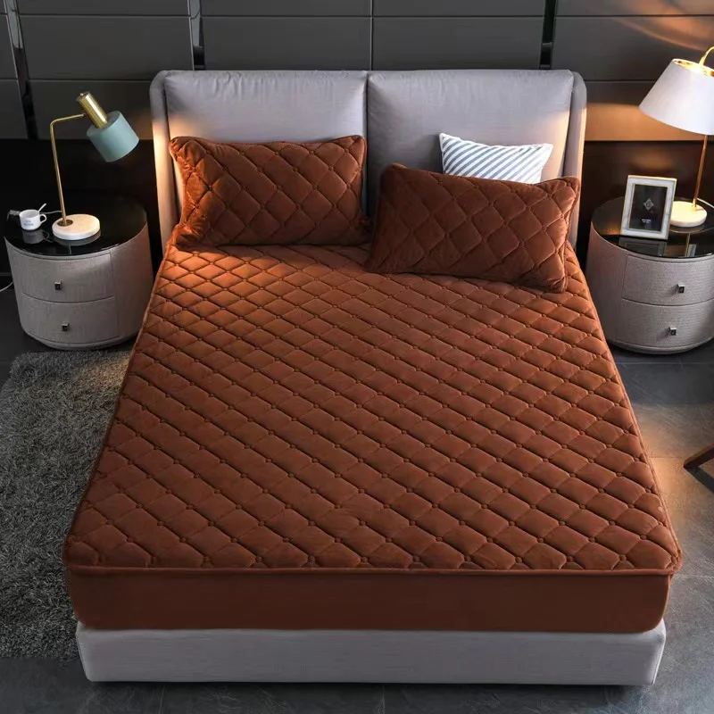 Warm Thicken Coral Fleece Quilted Fitted Sheet Winter Plush King Double Size Customized Mattress Cover Not Including Pillowcase
Warm Thicken Coral Fleece Quilted Fitted Sheet Winter Plush King Double Size Customized Mattress Cover Not Including Pillowcase