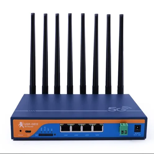 USR-G810 Industrial 5G cellular router 5G CPE support NSA and SA network modes from USRIOT with sim card
USR-G810 Industrial 5G cellular router 5G CPE support NSA and SA network modes from USRIOT with sim card