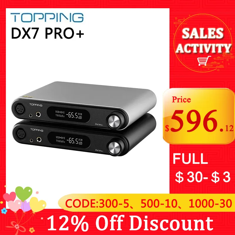 Усилитель для наушников TOPPING DX7 PRO + DAC и LDAC аудио ES9038PRO с высоким разрешением, декодер с поддержкой до DSD512 и PCM768kHz
Усилитель для наушников TOPPING DX7 PRO + DAC и LDAC аудио ES9038PRO с высоким разрешением, декодер с поддержкой до DSD512 и PCM768kHz