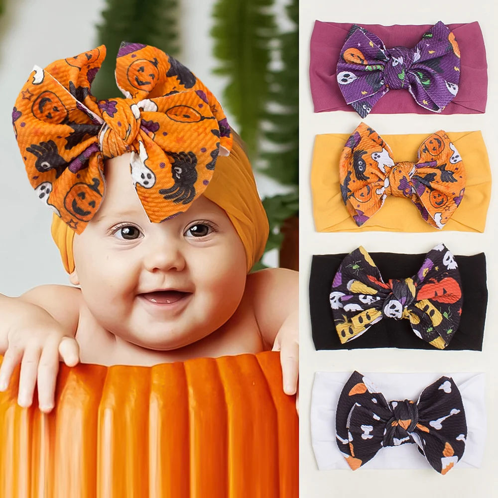 Halloween Baby Bow Headband Ghost Pumpkin Bat Hairband Elastic Soft Nylon Hair Band Kids Turban Head Wrap Cosplay Headwear
Halloween Baby Bow Headband Ghost Pumpkin Bat Hairband Elastic Soft Nylon Hair Band Kids Turban Head Wrap Cosplay Headwear
