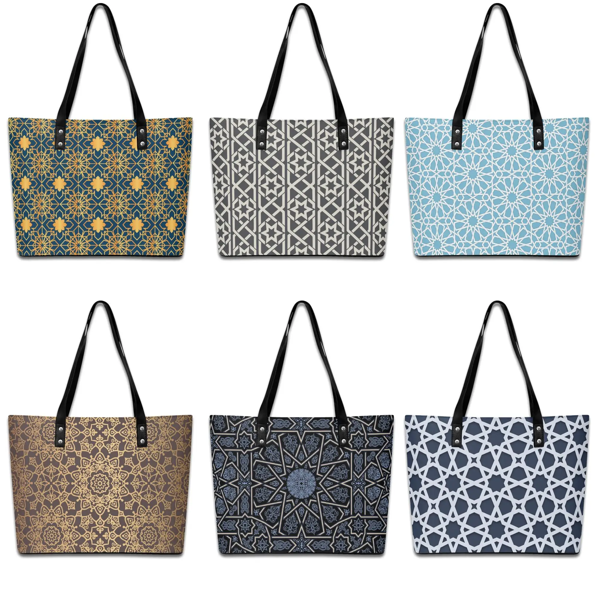 Boho Pattern Designer Vegan Leather Women Tote Bag Large Capacity Laptop Shoulder Strap Shopping Bag For Work
Boho Pattern Designer Vegan Leather Women Tote Bag Large Capacity Laptop Shoulder Strap Shopping Bag For Work