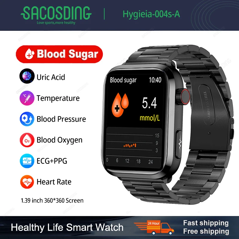 Noninvasive Blood Sugar Smart Watch Health Blood Lipid Uric Acid Monitor ECG+PPG+HRV Sport Watch Smart Bluetooth Call Smartwatch
Noninvasive Blood Sugar Smart Watch Health Blood Lipid Uric Acid Monitor ECG+PPG+HRV Sport Watch Smart Bluetooth Call Smartwatch
