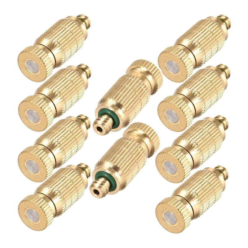Brass Misting Nozzle 10 Pack High Pressure Spray Misting Nozzle for Landscaping Outdoor Cooling System Outdoor Anti Drip
Brass Misting Nozzle 10 Pack High Pressure Spray Misting Nozzle for Landscaping Outdoor Cooling System Outdoor Anti Drip