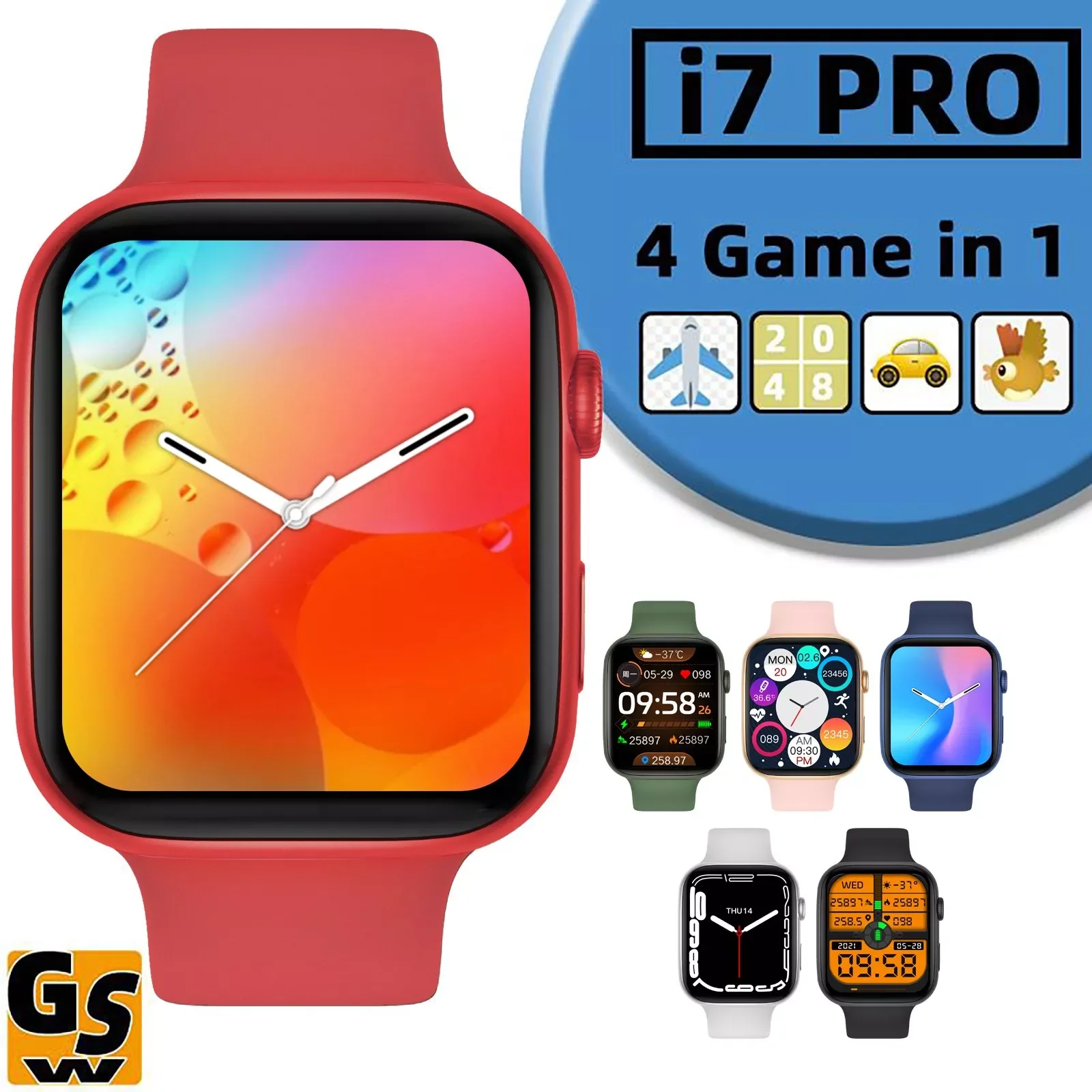 Fashion Men Women 1.75 Inch Smart Watch Iwo I7 Pro Series 7 Bluetooth Call Heart Rate Monitor DIY Wallpaper Sport Smartwatch#g3
Fashion Men Women 1.75 Inch Smart Watch Iwo I7 Pro Series 7 Bluetooth Call Heart Rate Monitor DIY Wallpaper Sport Smartwatch#g3