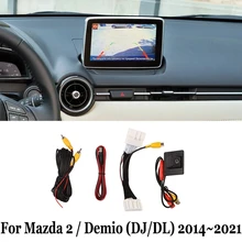 Car Rear View Camera Parking Assist Camera for Mazda 2 / Demio Hatchback (DJ) 2014-2021 Compatible Factory Screen Cable