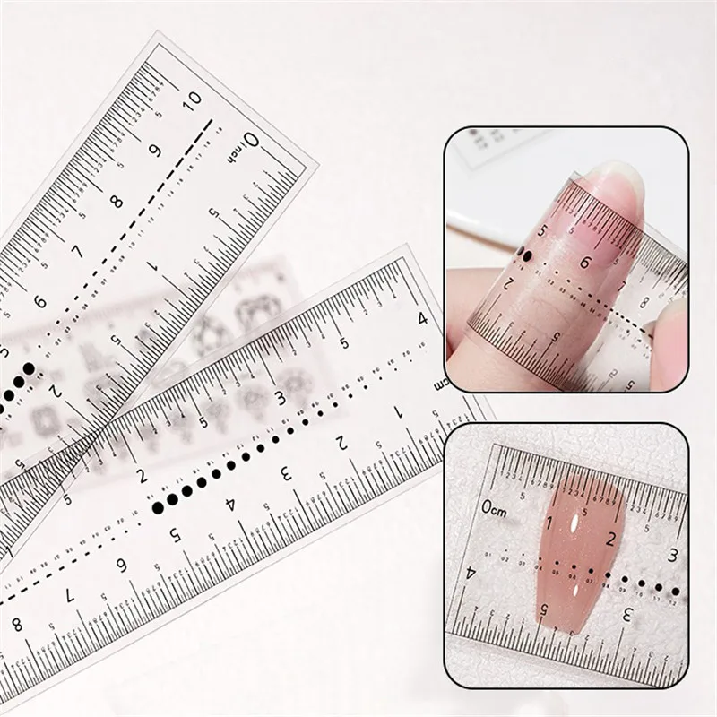 5pcs Nail Measure Ruler Transparent Nail Art Soft Ruler Fake Nails Size Nail Drill Rhinestone Portable Measuring Manicure Tools
5pcs Nail Measure Ruler Transparent Nail Art Soft Ruler Fake Nails Size Nail Drill Rhinestone Portable Measuring Manicure Tools