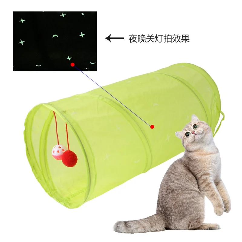 Pet Nightlight Green Cat Tunnel Luminous Cat Two Channel Foldable Cat Channel Cat Drill Bucket Toy
Pet Nightlight Green Cat Tunnel Luminous Cat Two Channel Foldable Cat Channel Cat Drill Bucket Toy