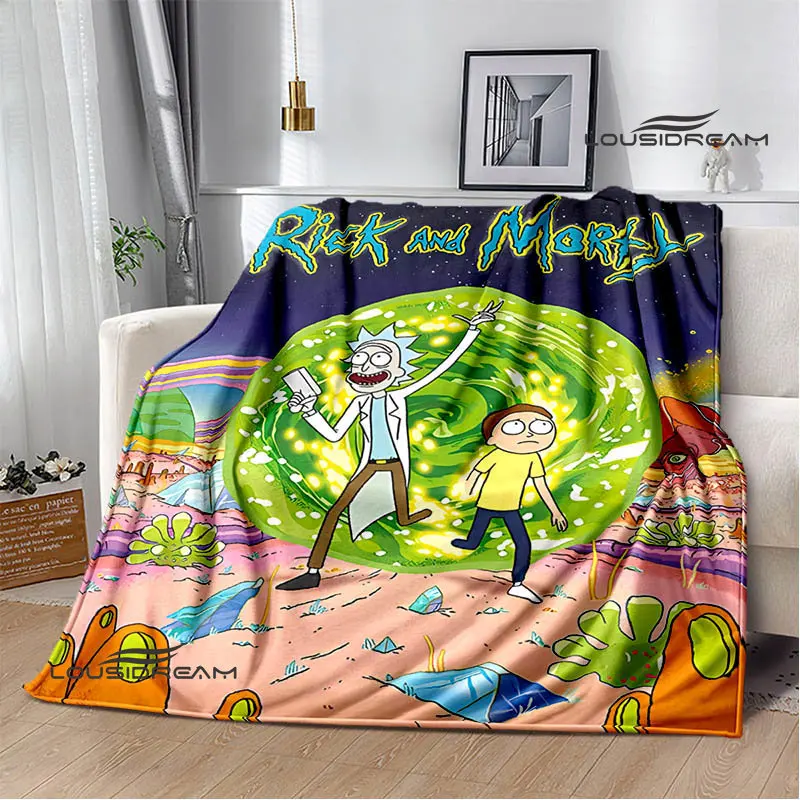 

Одеяло с рисунком аниме Рик, детское теплое Фланелевое мягкое удобное одеяло, домашнее дорожное одеяло, подкладки для кровати, подарок на день рождения