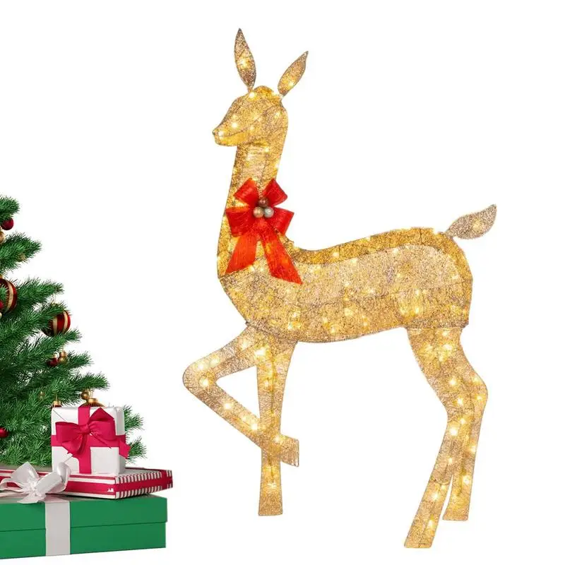 Lighted Christmas Reindeer LED Glowing Festival Lawn Elk Ornament Outdoor Standing Elk Ornament With Red Bowknot For Yard Lawn
Lighted Christmas Reindeer LED Glowing Festival Lawn Elk Ornament Outdoor Standing Elk Ornament With Red Bowknot For Yard Lawn