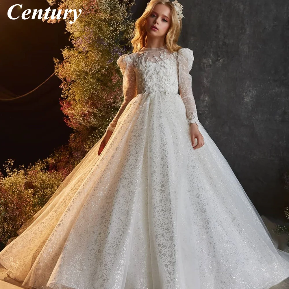 Ivory Flower Girl Dress A Line Children Dress Sequin Birthday Party Gown Appliques Vestido De Noiva Sweep Train Birthday Gown
Ivory Flower Girl Dress A Line Children Dress Sequin Birthday Party Gown Appliques Vestido De Noiva Sweep Train Birthday Gown