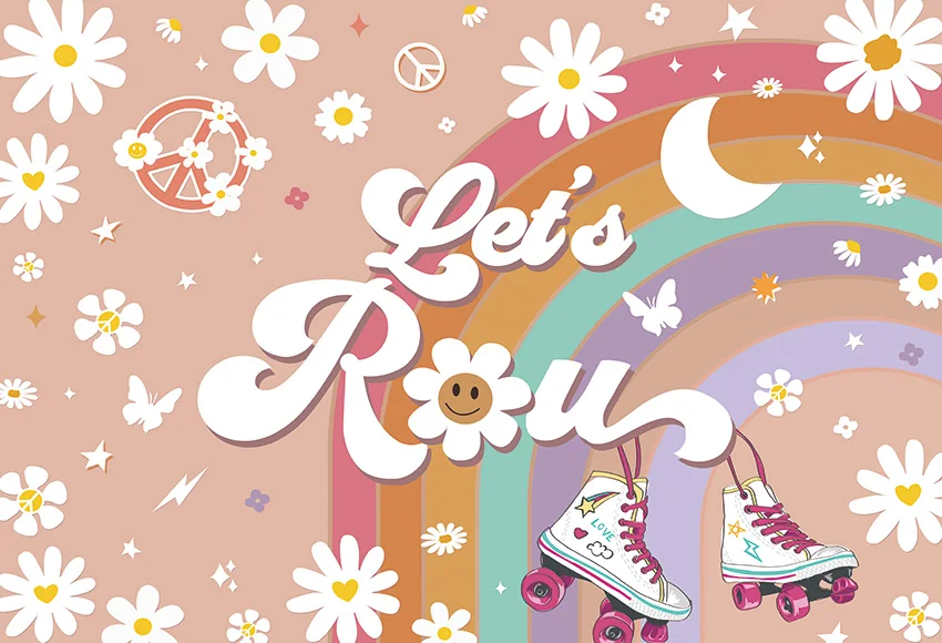 7x5FT Let's Roll Roller Skating One Two Groovy Happy Birthday Hippie Custom Photo Studio Backdrop Background Vinyl 220cm X 150cm
7x5FT Let's Roll Roller Skating One Two Groovy Happy Birthday Hippie Custom Photo Studio Backdrop Background Vinyl 220cm X 150cm