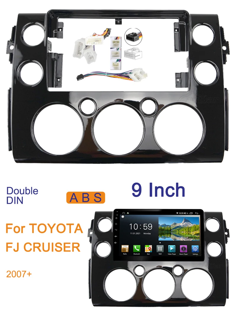10.1 Inch Car Radio Installation DVD GPS Mp5 Plastic Fascia Panel Frame for TOYOTA FJ CRUISER 2006-2017 Dash Mount Kit wire
10.1 Inch Car Radio Installation DVD GPS Mp5 Plastic Fascia Panel Frame for TOYOTA FJ CRUISER 2006-2017 Dash Mount Kit wire
