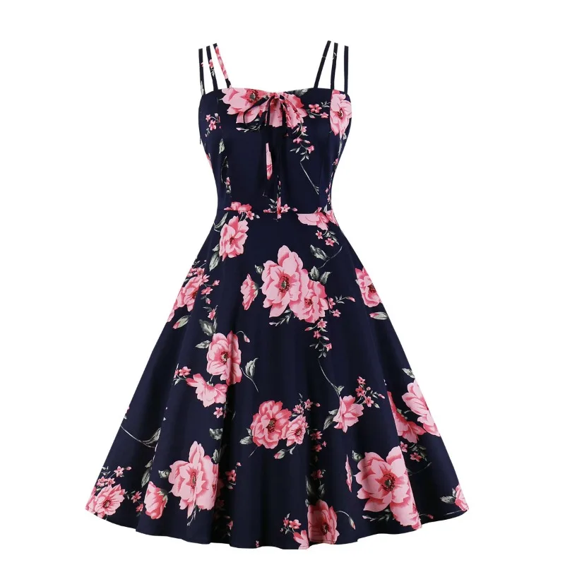 Women's Dress Vintage Printing Up 50s Retro Rockabilly Prom Floral Fragments Dress Print Drop Strap A-line Halloween Swing Dress
Women's Dress Vintage Printing Up 50s Retro Rockabilly Prom Floral Fragments Dress Print Drop Strap A-line Halloween Swing Dress