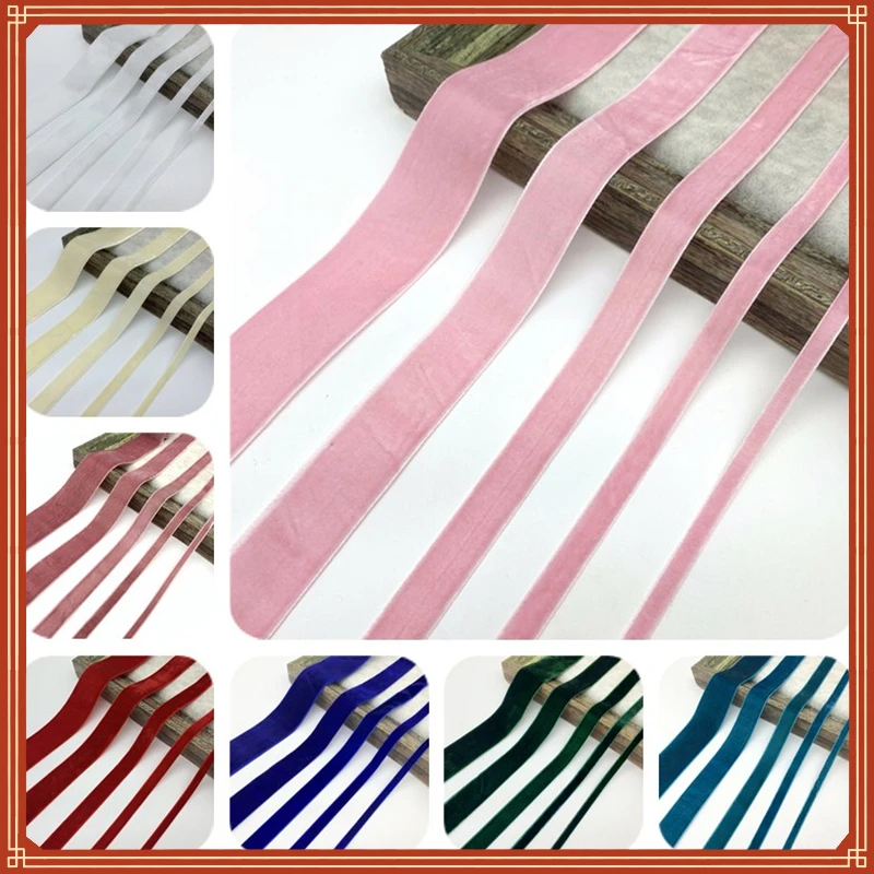 

10mm 15mm 20mm 25mm 38mm Velvet Ribbon For Handmade Gift Bouquet Wrapping Supplies Home Party Decorations Christmas Ribbons