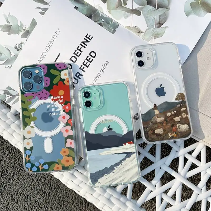 Take back the flower scenery Phone Case For iPhone 13 12 11 Mini Pro Max transparent Super Magnetic MagSafe Cover
Take back the flower scenery Phone Case For iPhone 13 12 11 Mini Pro Max transparent Super Magnetic MagSafe Cover
