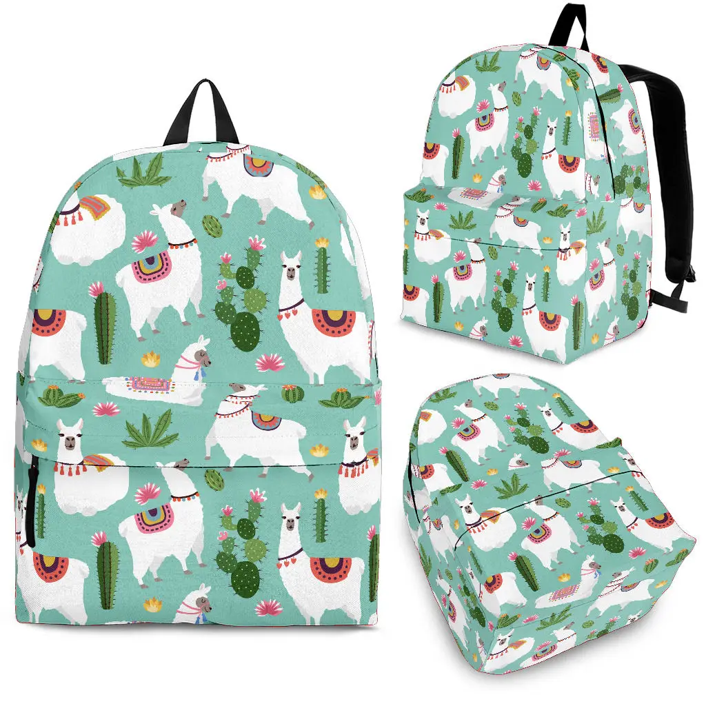 YIKELUO Cute Cartoon Alpaca Cactus College Student Laptop Bag With Zipper Student Back To School Gift Animal Printed Knapsack
YIKELUO Cute Cartoon Alpaca Cactus College Student Laptop Bag With Zipper Student Back To School Gift Animal Printed Knapsack