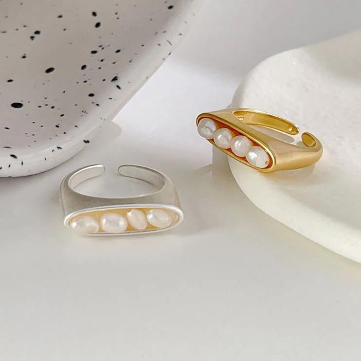 Special Personality Design Matte Gold Silver Color Metal Freshwater Pearl Beads Rings For Women Fashion Jewelry Gift
Special Personality Design Matte Gold Silver Color Metal Freshwater Pearl Beads Rings For Women Fashion Jewelry Gift