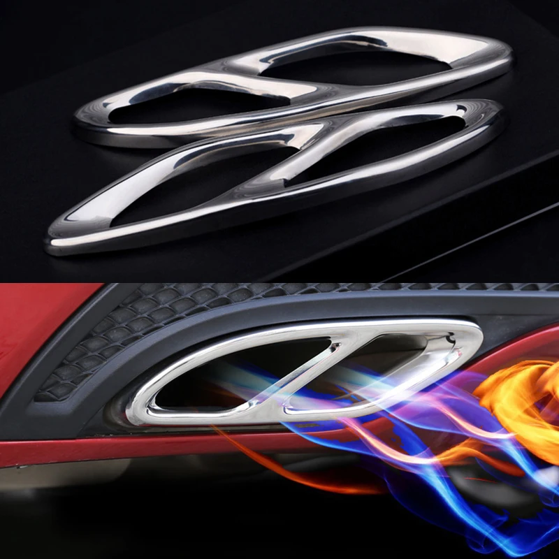 1 Pair Stainless Steel Car Tail Throat Trim Frame Cover For Mercedes Benz A B C E Class W176 W246 W205 W213 X166 GLC GLE GLS
1 Pair Stainless Steel Car Tail Throat Trim Frame Cover For Mercedes Benz A B C E Class W176 W246 W205 W213 X166 GLC GLE GLS