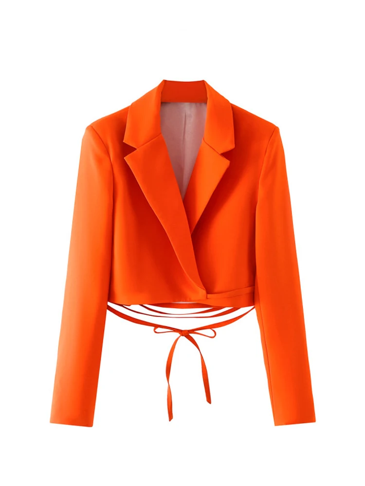 Женский блейзер KJMYYX, элегантная винтажная одежда на шнуровке, шикарные куртки с длинным рукавом, женские модные укороченные топы на весну и ... 
Женский блейзер KJMYYX, элегантная винтажная одежда на шнуровке, шикарные куртки с длинным рукавом, женские модные укороченные топы на весну и ...