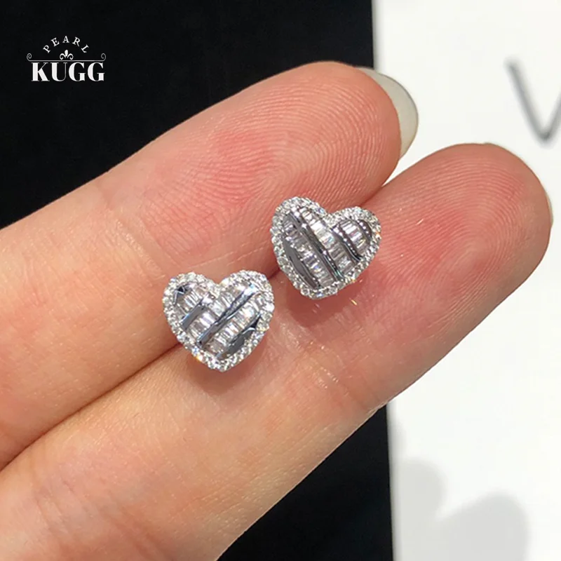 KUGG 18K White Gold Earrings Natural Diamonds 0.34carat Stud Earrings for Women Annsiversary Sweet Heart Shaped Jewelry
KUGG 18K White Gold Earrings Natural Diamonds 0.34carat Stud Earrings for Women Annsiversary Sweet Heart Shaped Jewelry