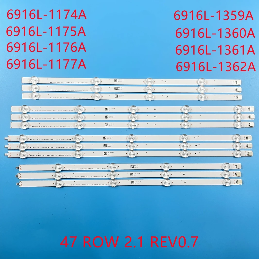 Светодиодная подсветка для 47-дюймового телевизора 47LA613S-ZB 47LA6208-ZA 47LA620S-ZA 47LA620V-ZA
