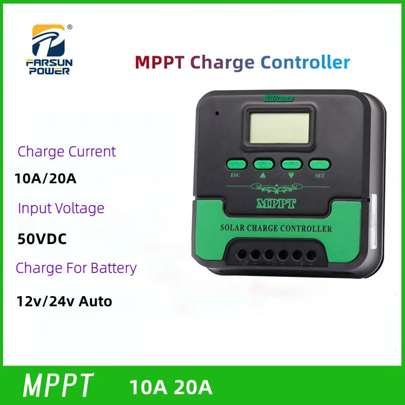 Mppt 10A 20A Solar Charge Controller PV MAX 50VDC Solar Panel Charger Regulator 12V 24V Auto For Lead Acid Lithium Battery 
Mppt 10A 20A Solar Charge Controller PV MAX 50VDC Solar Panel Charger Regulator 12V 24V Auto For Lead Acid Lithium Battery