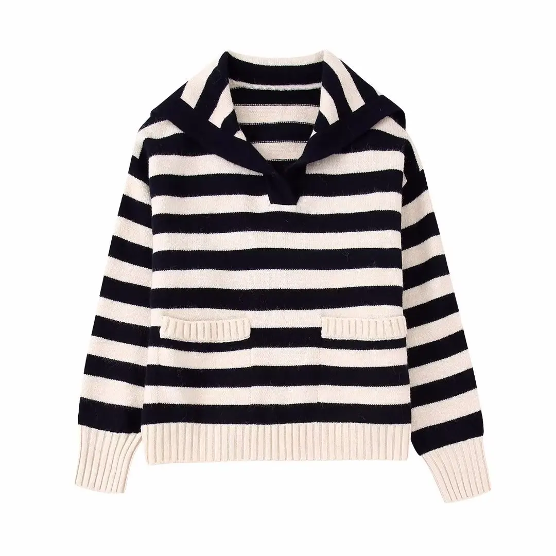 Sweater Woman Ladies Winter Pulls Knit Turtleneck Clothes Jumper Women Turn-down Collar Pullover Long Sleeve Female Striped Top
Sweater Woman Ladies Winter Pulls Knit Turtleneck Clothes Jumper Women Turn-down Collar Pullover Long Sleeve Female Striped Top