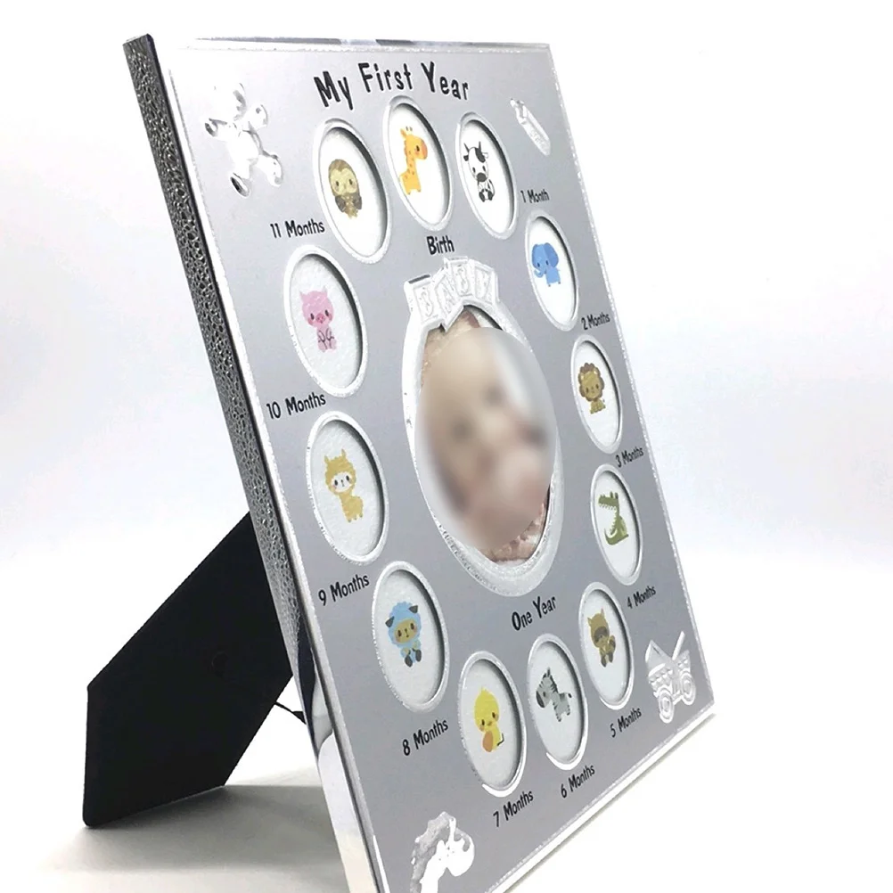 Silver Picture Frame Infant 1 Year Photo Commemorate Metal Baby 12 Months Frames
Silver Picture Frame Infant 1 Year Photo Commemorate Metal Baby 12 Months Frames