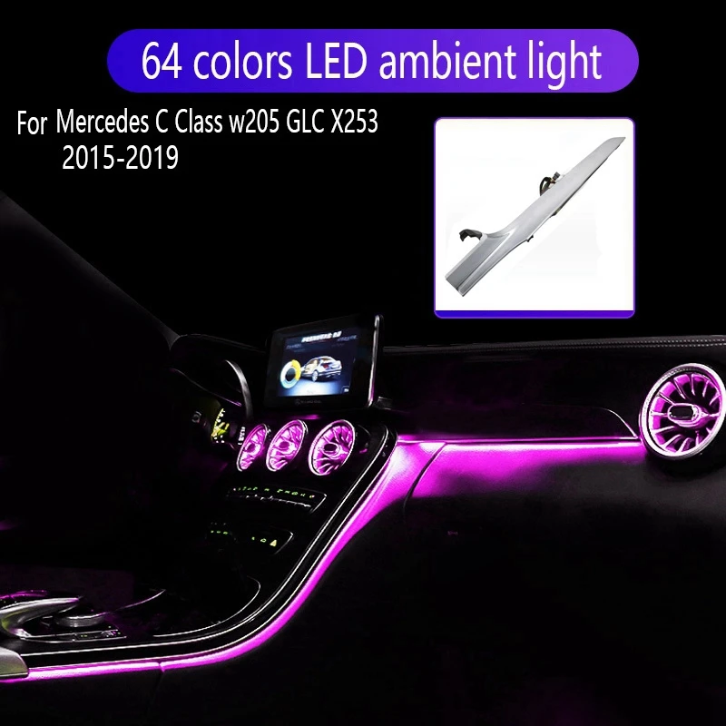 Co-Pilot Atmosphere Light 64 Colors LED Ambient Light for Benz Mercedes C Class W205 GLC X253 2015-2019 
Co-Pilot Atmosphere Light 64 Colors LED Ambient Light for Benz Mercedes C Class W205 GLC X253 2015-2019