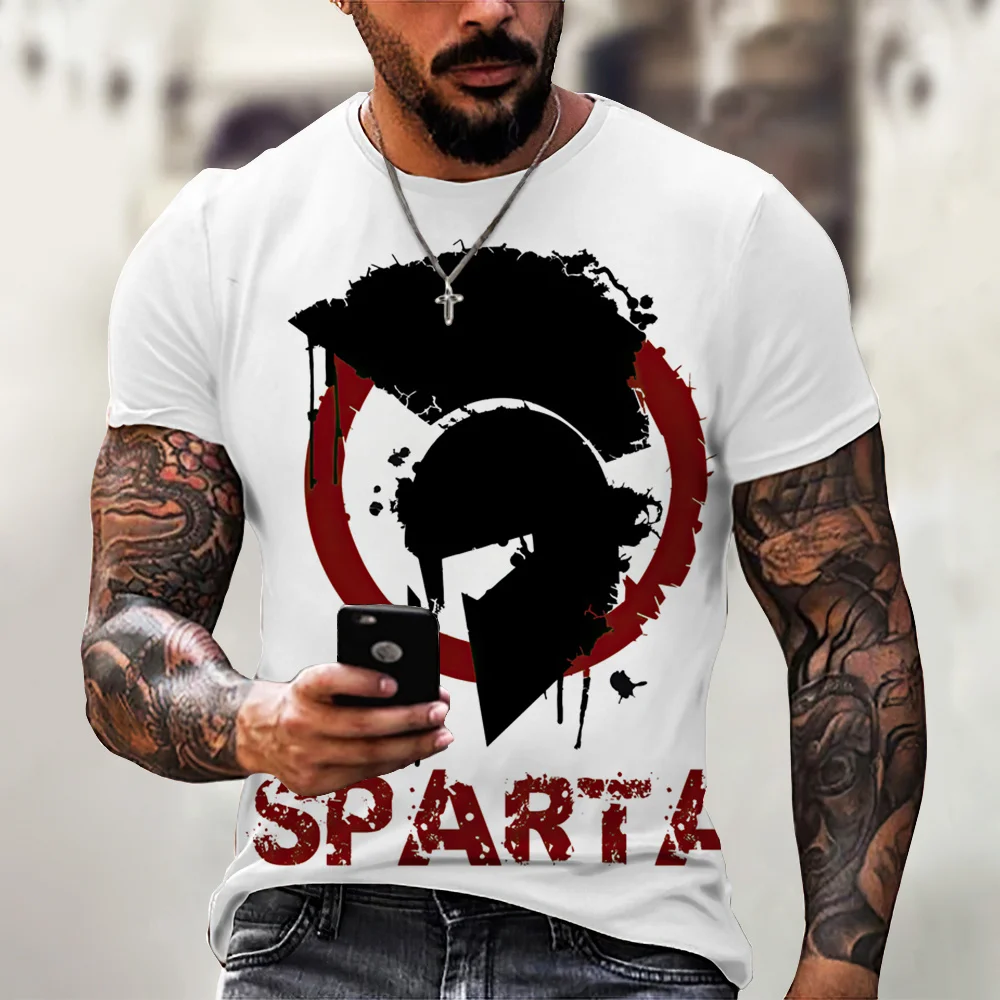 2023 New Spartan Warrior Men's T-shirt Cotton Tops 3D Printed Short Sleeve Mens Clothing O-Neck Oversized Casual Pullover Tees
2023 New Spartan Warrior Men's T-shirt Cotton Tops 3D Printed Short Sleeve Mens Clothing O-Neck Oversized Casual Pullover Tees