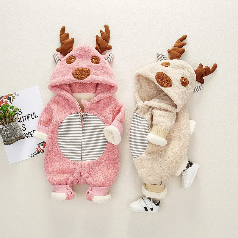Baby Winter Clothes Plus Velvet Baby Romper Cartoon Deer Hooded Baby Boy Girl Onesies Infant Boys Warm Outfits Newborn Jumpsuit
Baby Winter Clothes Plus Velvet Baby Romper Cartoon Deer Hooded Baby Boy Girl Onesies Infant Boys Warm Outfits Newborn Jumpsuit