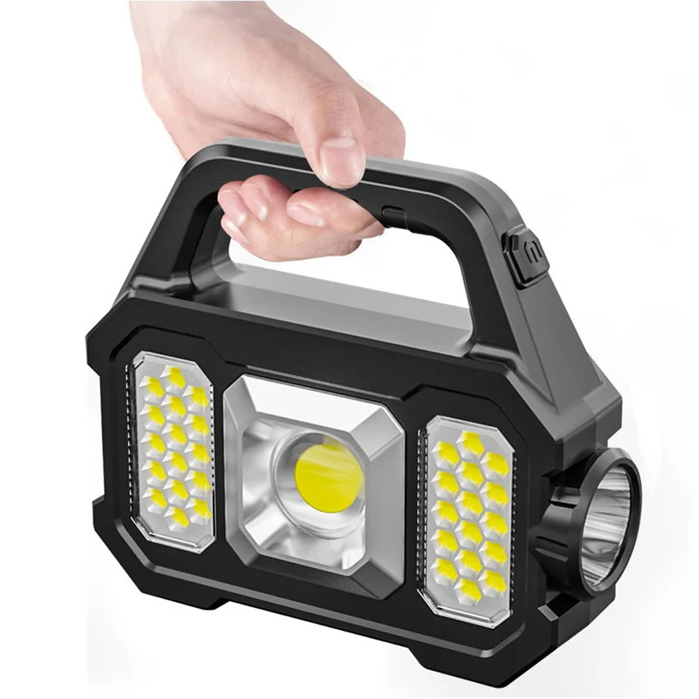 LED Spotlight Portable Outdoor Handheld Lamp 6 Lighting Modes Solar USB Rechargeable for Camping Hiking Adventure
LED Spotlight Portable Outdoor Handheld Lamp 6 Lighting Modes Solar USB Rechargeable for Camping Hiking Adventure
