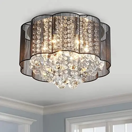 Crystal Raindrop Drum Chandelier Lighting Flush Mount LED Ceiling Light Fixture Lamp for Dining Room Bathroom Bedroom Livingroom
Crystal Raindrop Drum Chandelier Lighting Flush Mount LED Ceiling Light Fixture Lamp for Dining Room Bathroom Bedroom Livingroom