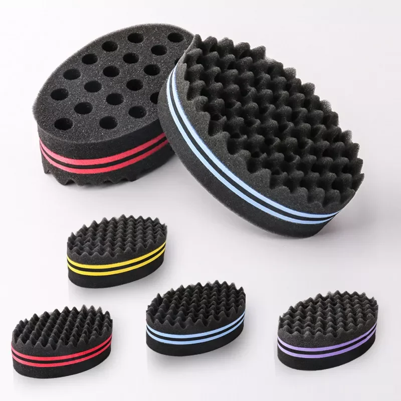 

Oval Double Sides Magic Twist Hair Brush Sponge Brush For Natural Afro Coil Wave Dread Sponge Brushes Hair Braids Braiding Hair