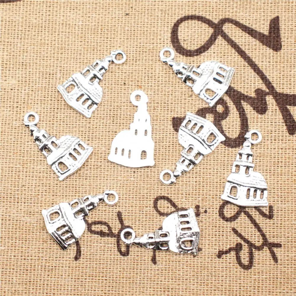 Castle Jewelry Charms Pendants For Earrings Home Decor Crafts 8X23mm Antique Silver Color 20 Pieces
Castle Jewelry Charms Pendants For Earrings Home Decor Crafts 8X23mm Antique Silver Color 20 Pieces