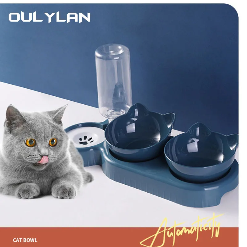 Oulylan Pet Cat Bowl Automatic Feeder Water Dispenser Dog Cat Food Bowl with Drinking Raised Stand Double Dish Bowls for Cats
Oulylan Pet Cat Bowl Automatic Feeder Water Dispenser Dog Cat Food Bowl with Drinking Raised Stand Double Dish Bowls for Cats