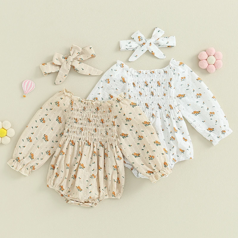 Детский комбинезон с цветочным принтом, с открытыми плечами и длинным рукавом
Детский комбинезон с цветочным принтом, с открытыми плечами и длинным рукавом