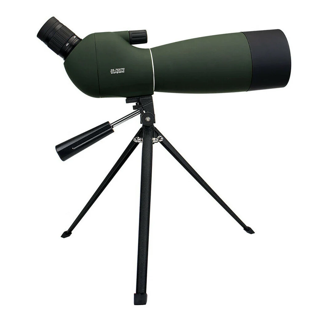 25-75x70 Birdwatching Monocular Zoom Telescope Spotting Scope Waterproof Long Range Optics Outdoor Hunting Telescope with Tripod 
25-75x70 Birdwatching Monocular Zoom Telescope Spotting Scope Waterproof Long Range Optics Outdoor Hunting Telescope with Tripod