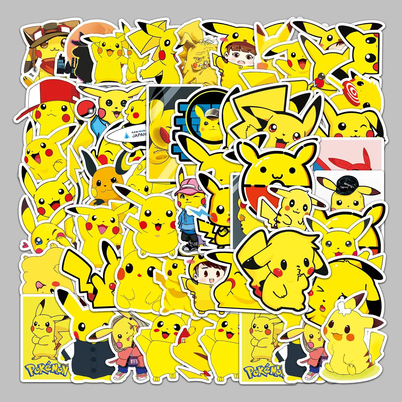 54 Sheets/Bag Pikachu Luggage Waterproof Adhesive Sticker Stickers Pokemon Trolley Case Bumper Stickers Waterproof Removable
54 Sheets/Bag Pikachu Luggage Waterproof Adhesive Sticker Stickers Pokemon Trolley Case Bumper Stickers Waterproof Removable