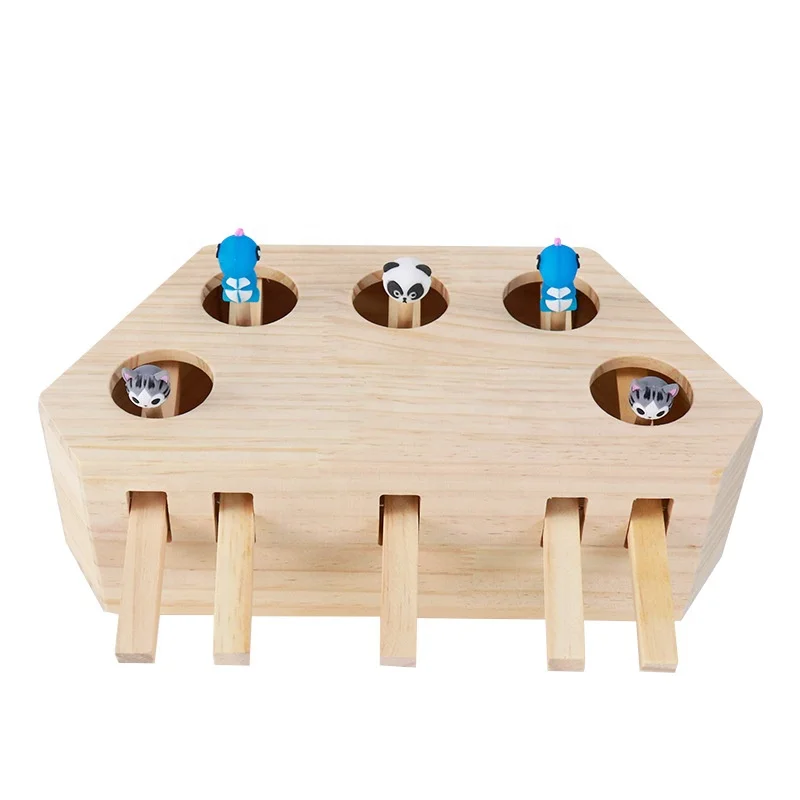 Cat Toy Three Hole Five Hole Solid Wood Playing Hamster Interactive Educational Pet Toy
Cat Toy Three Hole Five Hole Solid Wood Playing Hamster Interactive Educational Pet Toy