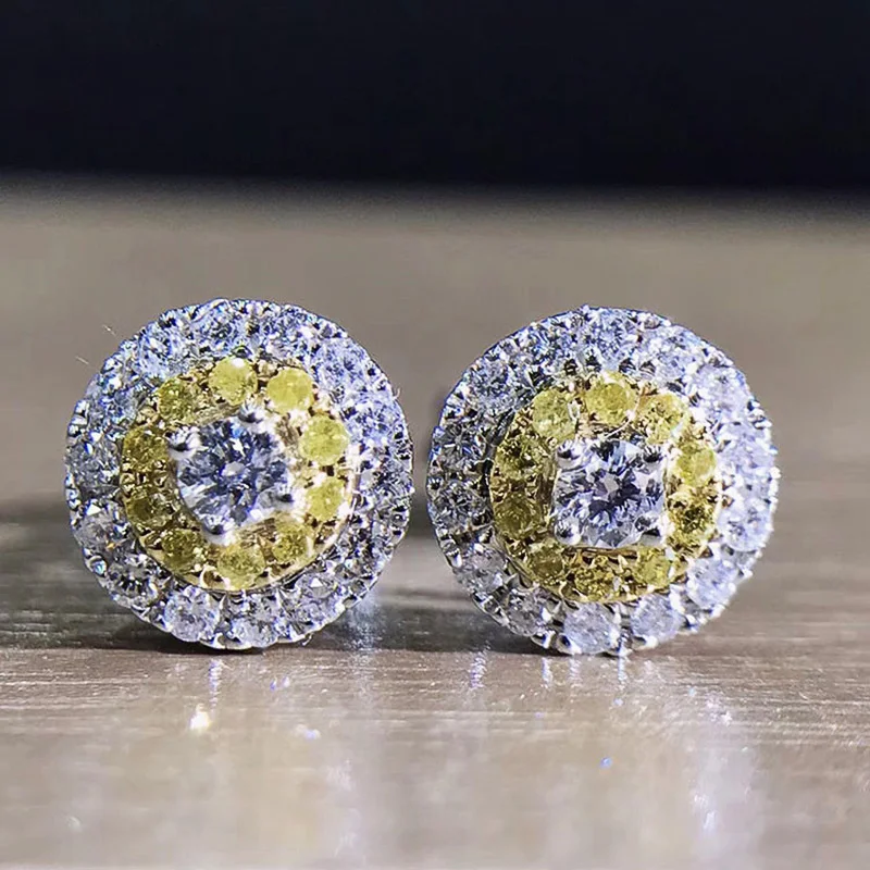 Ne'w Fresh Style Yellow CZ Stud Earrings Simple Stylish Design Wedding Engagement Earrings New Arrival Women's Fashion Jewelry
Ne'w Fresh Style Yellow CZ Stud Earrings Simple Stylish Design Wedding Engagement Earrings New Arrival Women's Fashion Jewelry