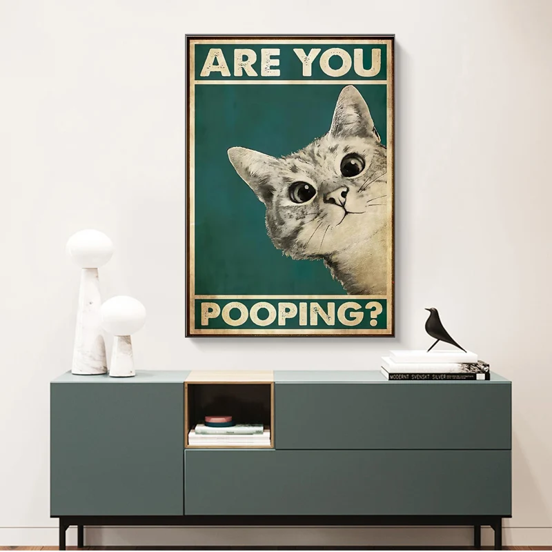 Toilet WC Decor Are You Pooping Poster Bathroom Sign Poster Canvas Prints Cute Cat Modern Art For Painting Wall Picture
Toilet WC Decor Are You Pooping Poster Bathroom Sign Poster Canvas Prints Cute Cat Modern Art For Painting Wall Picture