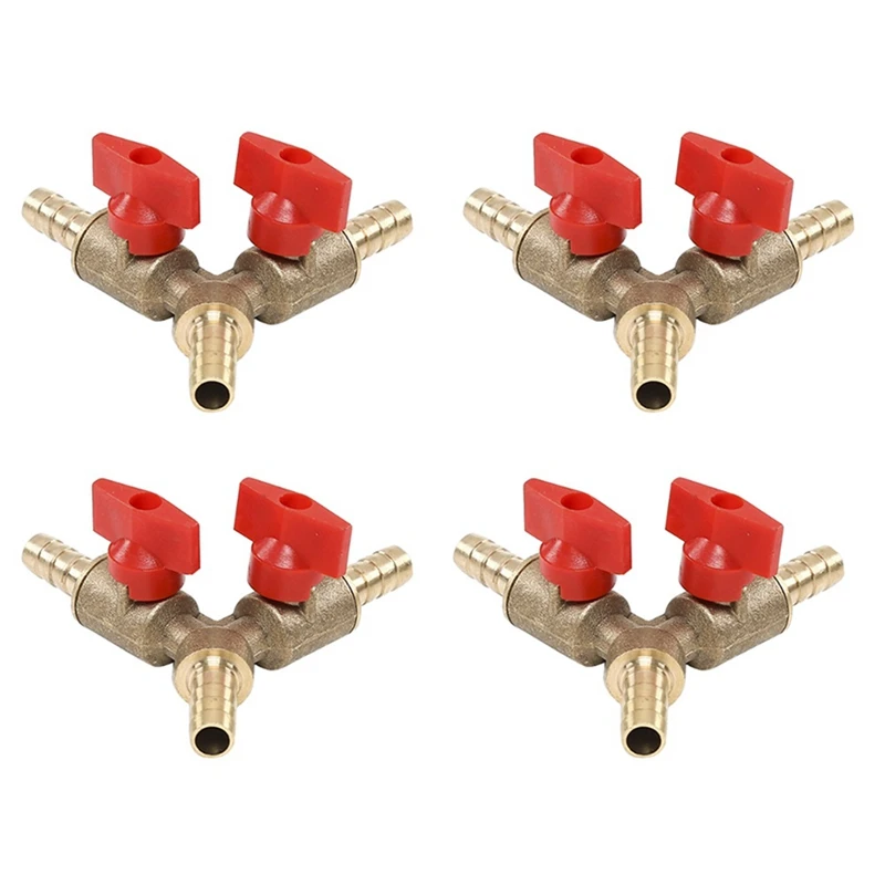 4Pcs Trident Ball Valve Hose Barb Fuel Gas 8Mm Brass Y Type Ball Valve For Garden Tool
4Pcs Trident Ball Valve Hose Barb Fuel Gas 8Mm Brass Y Type Ball Valve For Garden Tool