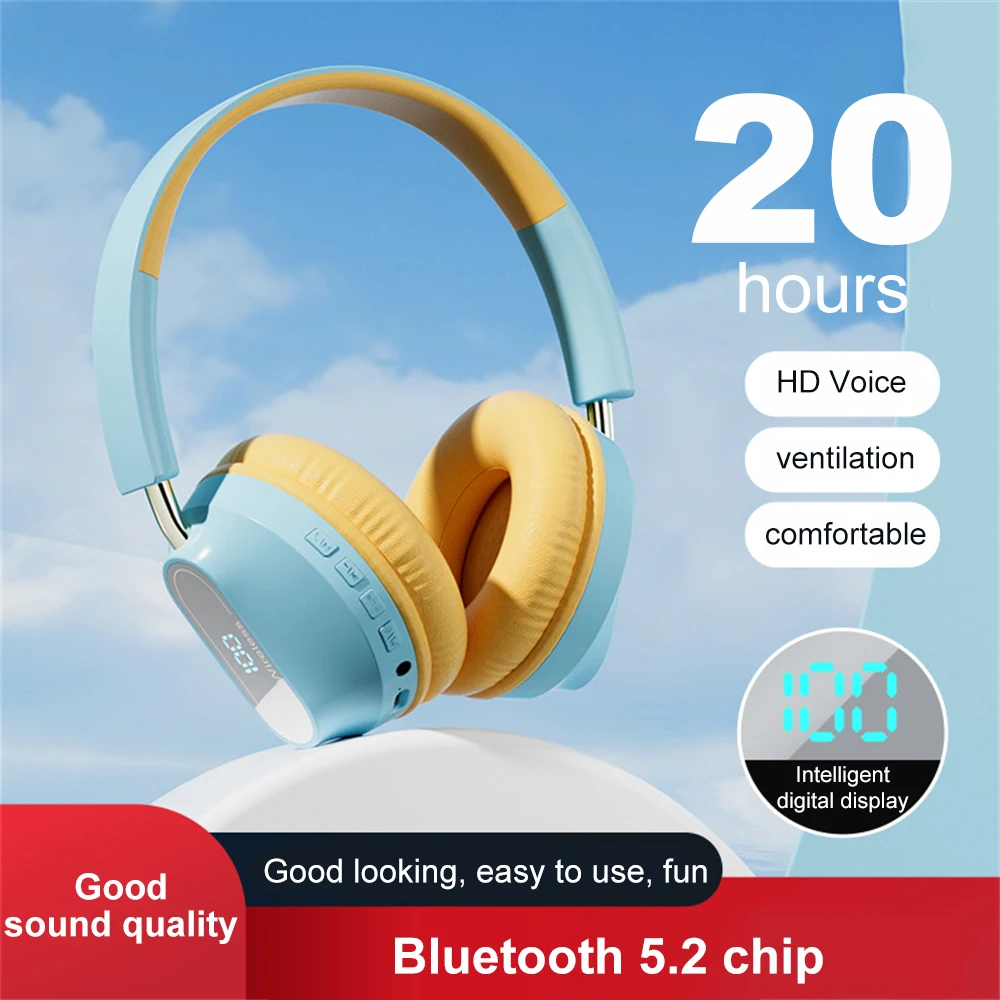 Headset Bluetooth 5.2 Music Headset M1 Wireless Subwoofer Headset Foldable Computer Headset Sports Game Headset With Microphone
Headset Bluetooth 5.2 Music Headset M1 Wireless Subwoofer Headset Foldable Computer Headset Sports Game Headset With Microphone