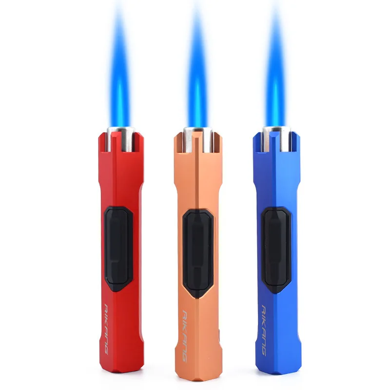 Windproof Blue Flame Jet Butane Lighters Straight Torch Lighter Metal Inflatable Lighter Smoking Accessories
Windproof Blue Flame Jet Butane Lighters Straight Torch Lighter Metal Inflatable Lighter Smoking Accessories