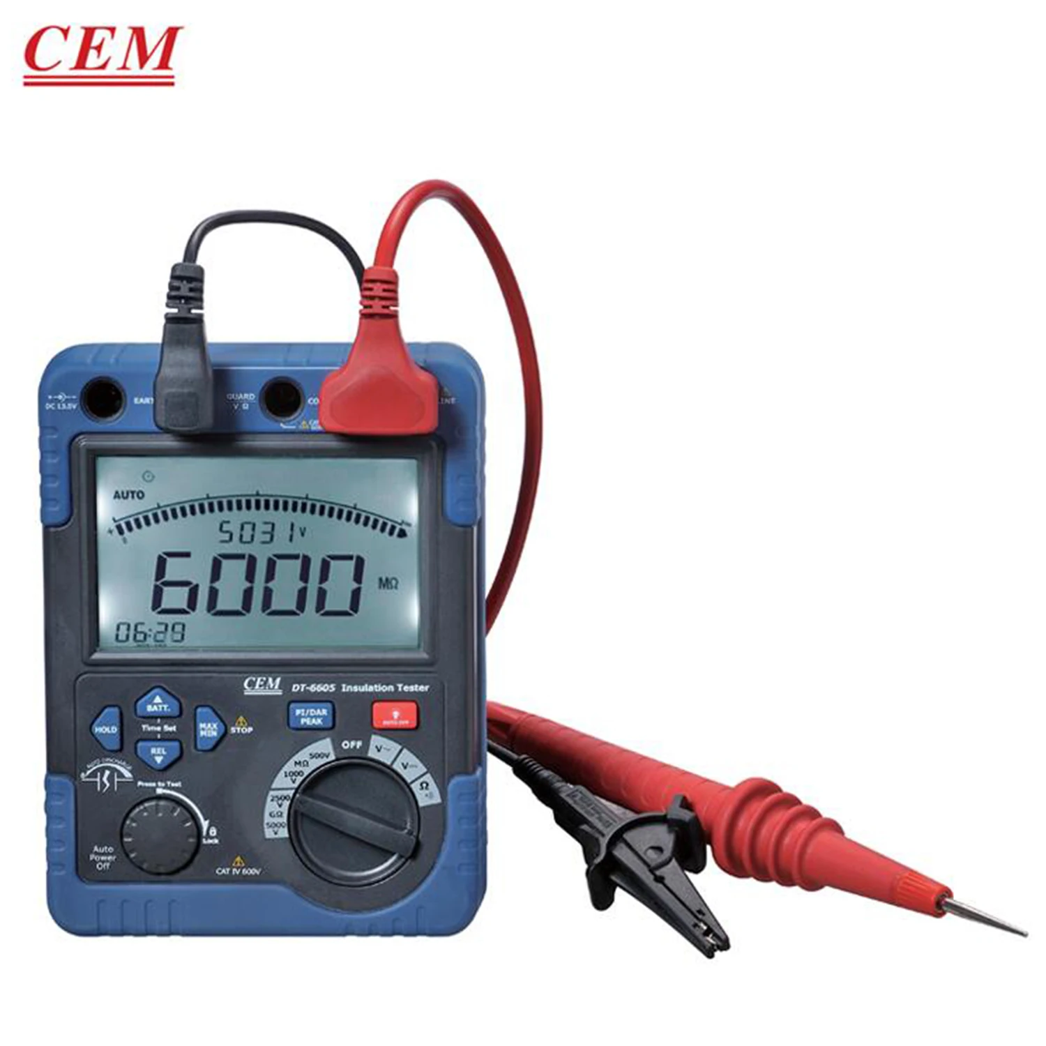 

CEM DT-6605 High Voltage Insulation Resistance Tester AC / DC Voltage Measurement High Precision Insulation Meter Megger,New.