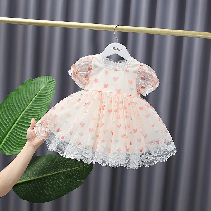 Summer Baby Girls' Fluffy Mesh Pink Sweet Love Short Sleeve Skirt Temperament Fairy Puffy Girl Princess Dress Charm Costume 0-4y
Summer Baby Girls' Fluffy Mesh Pink Sweet Love Short Sleeve Skirt Temperament Fairy Puffy Girl Princess Dress Charm Costume 0-4y